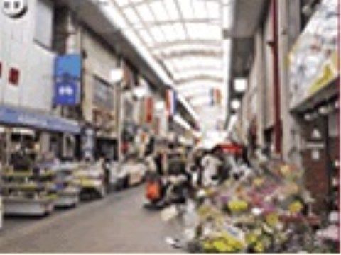 徒歩圏内に位置する商店街である。アーケードがついているので、雨の日の買い物にも大変便利である。さまざまなものを購入することができる。