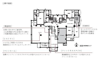 アンリ南福岡の1階のフロアマップ