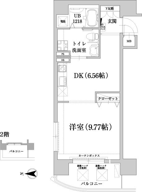 アンリ南福岡のA TYPEの間取り図