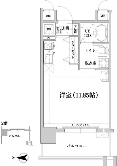 アンリ南福岡のＢ TYPEの間取り図