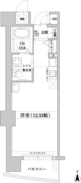 アンリ南福岡のＥ TYPEの間取り図