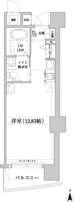 アンリ南福岡のＨ TYPEの間取り図