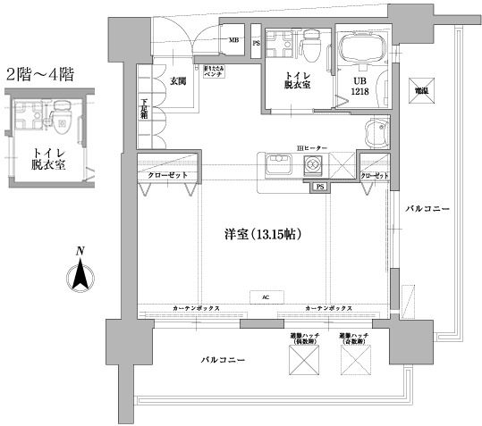 アンリ南福岡のＩ TYPEの間取り図