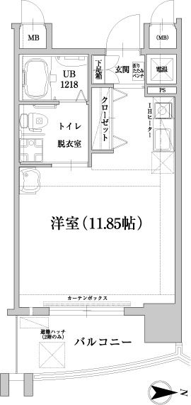 アンリ南福岡のＫ TYPEの間取り図