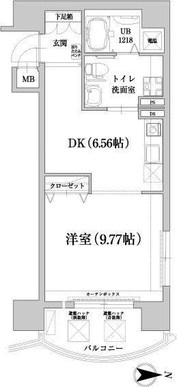 アンリ南福岡のＬ TYPEの間取り図