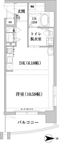 アンリ南福岡のＮ TYPEの間取り図