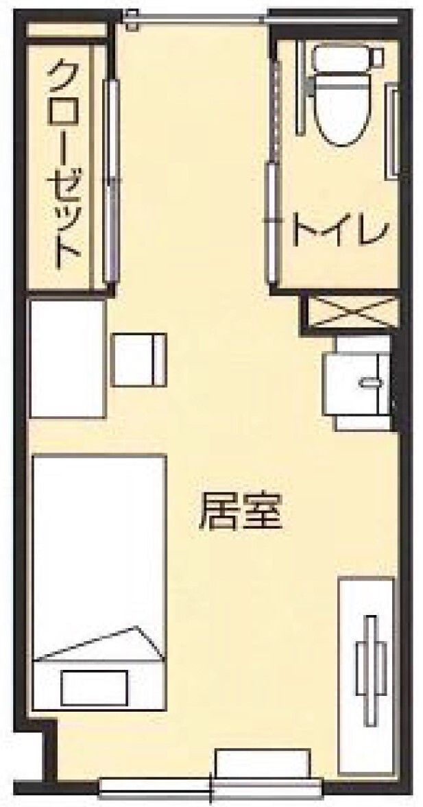 アイケアおおるり上島の居室の間取り図
