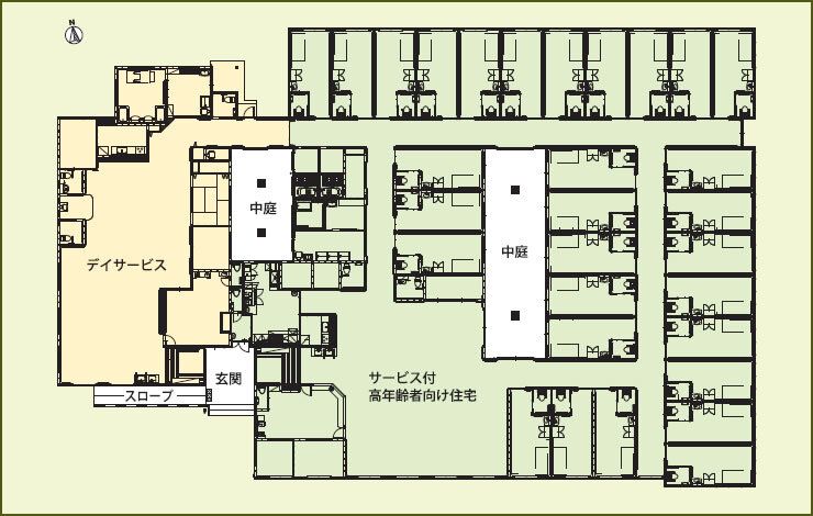 シルバーホームこむぎのフロアマップのフロアマップ