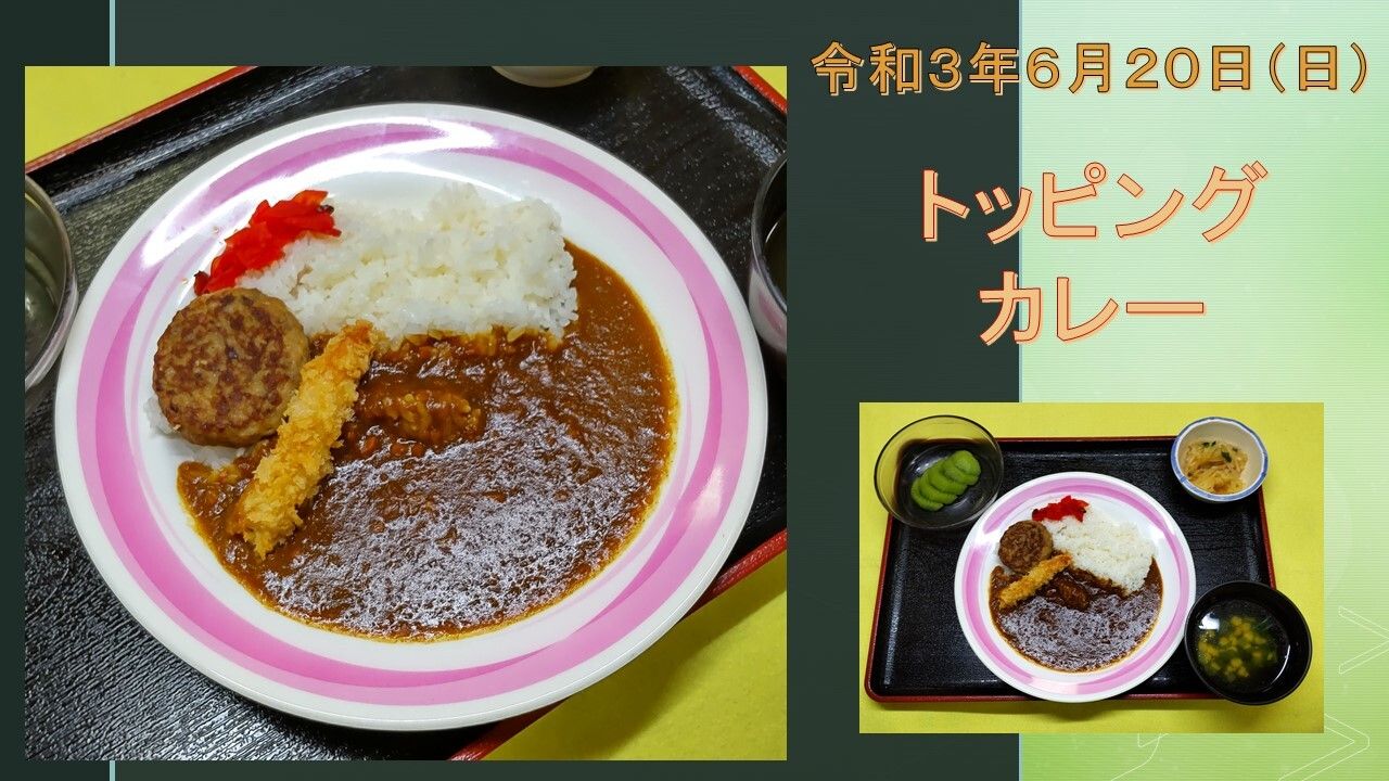 フライトハンバーグをトッピングしたカレーライス