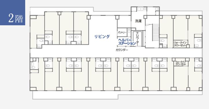 トラストガーデン南平台の2階のフロアマップ