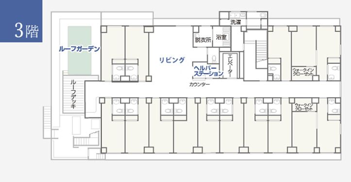 トラストガーデン南平台の3階のフロアマップ