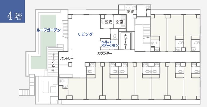 トラストガーデン南平台の4階のフロアマップ
