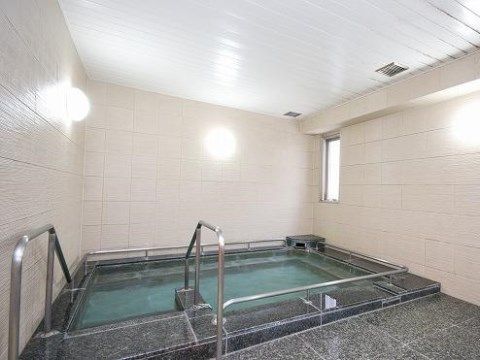 トラストガーデン桜新町の大浴場。転倒防止の手すりを完備した安心の入浴環境となっております。
