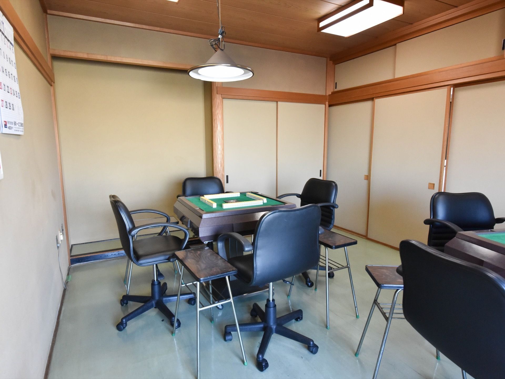 麻雀ができる趣味用の部屋がある。入居者様同士や、面会に来た家族と楽しめる。生活にハリが出るよう工夫された施設造りがされている。