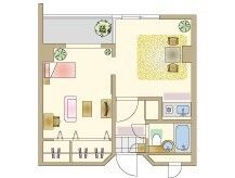 申孝園ロータスヴィラのＤタイプの間取り図