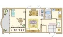 申孝園ロータスヴィラのＥタイプの間取り図