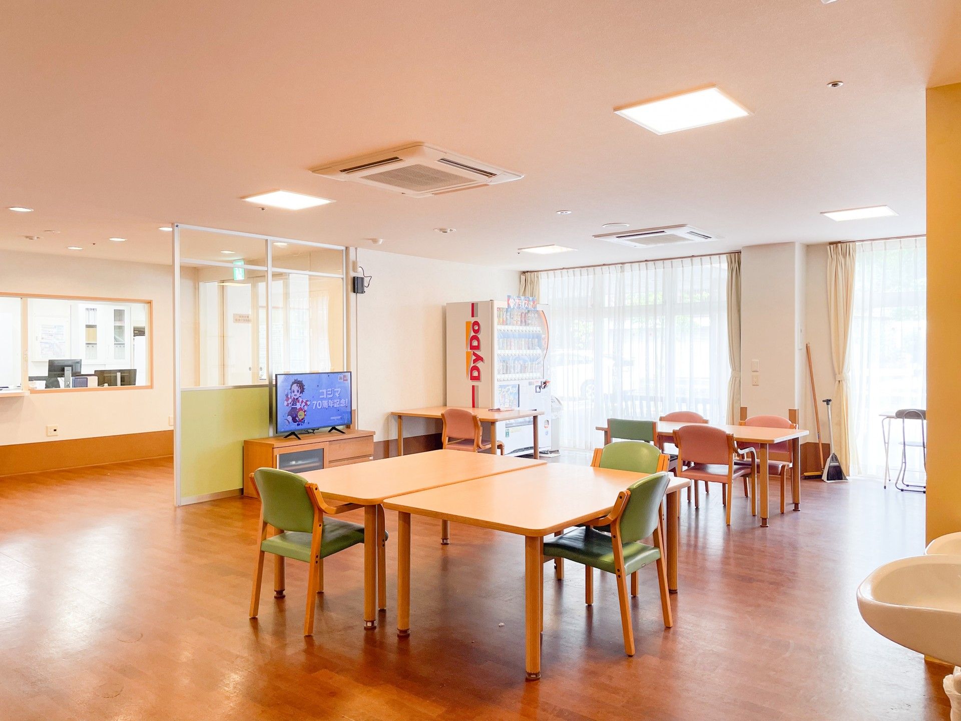 明るい共有スペース