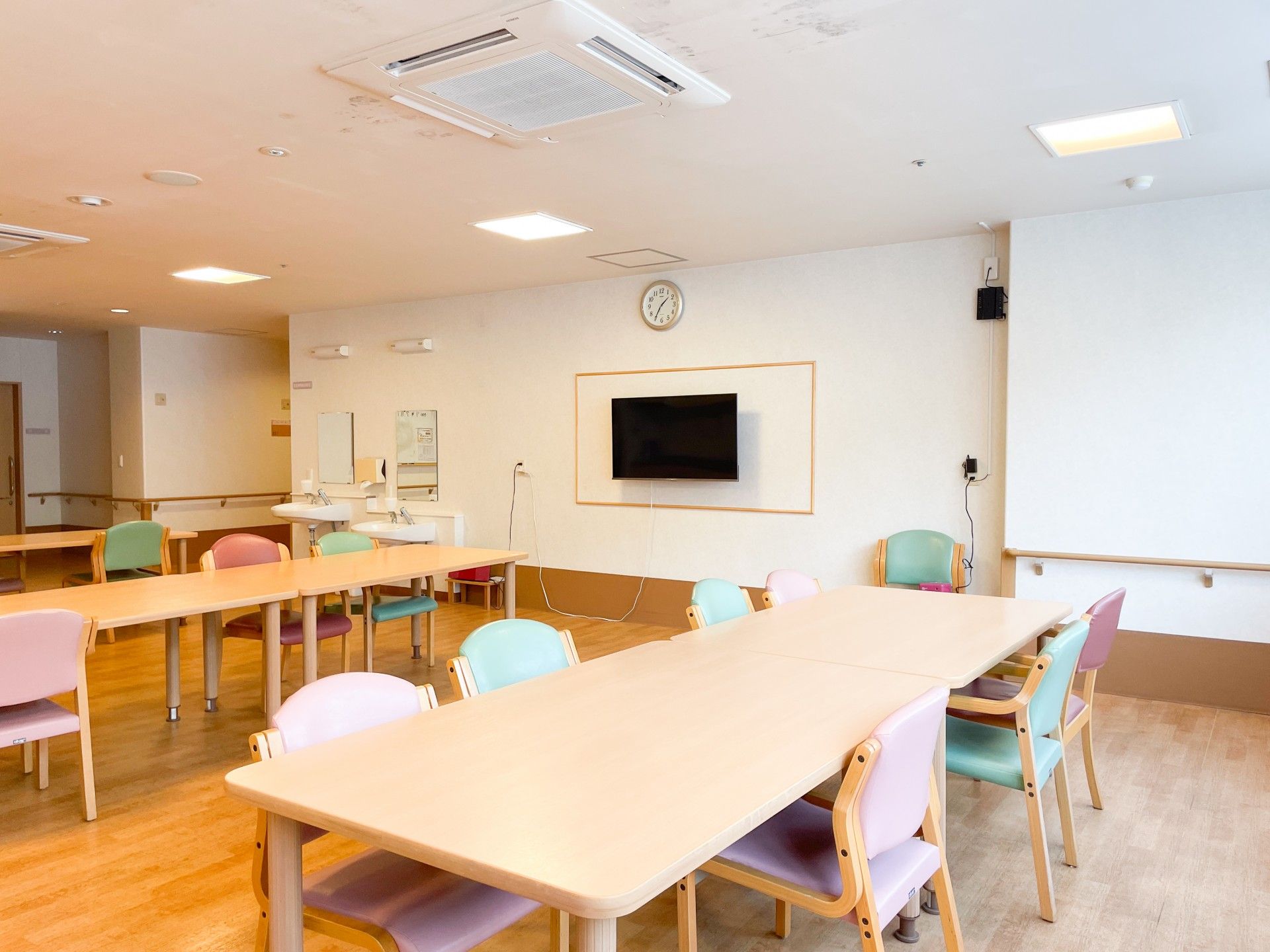 明るい共有スペース