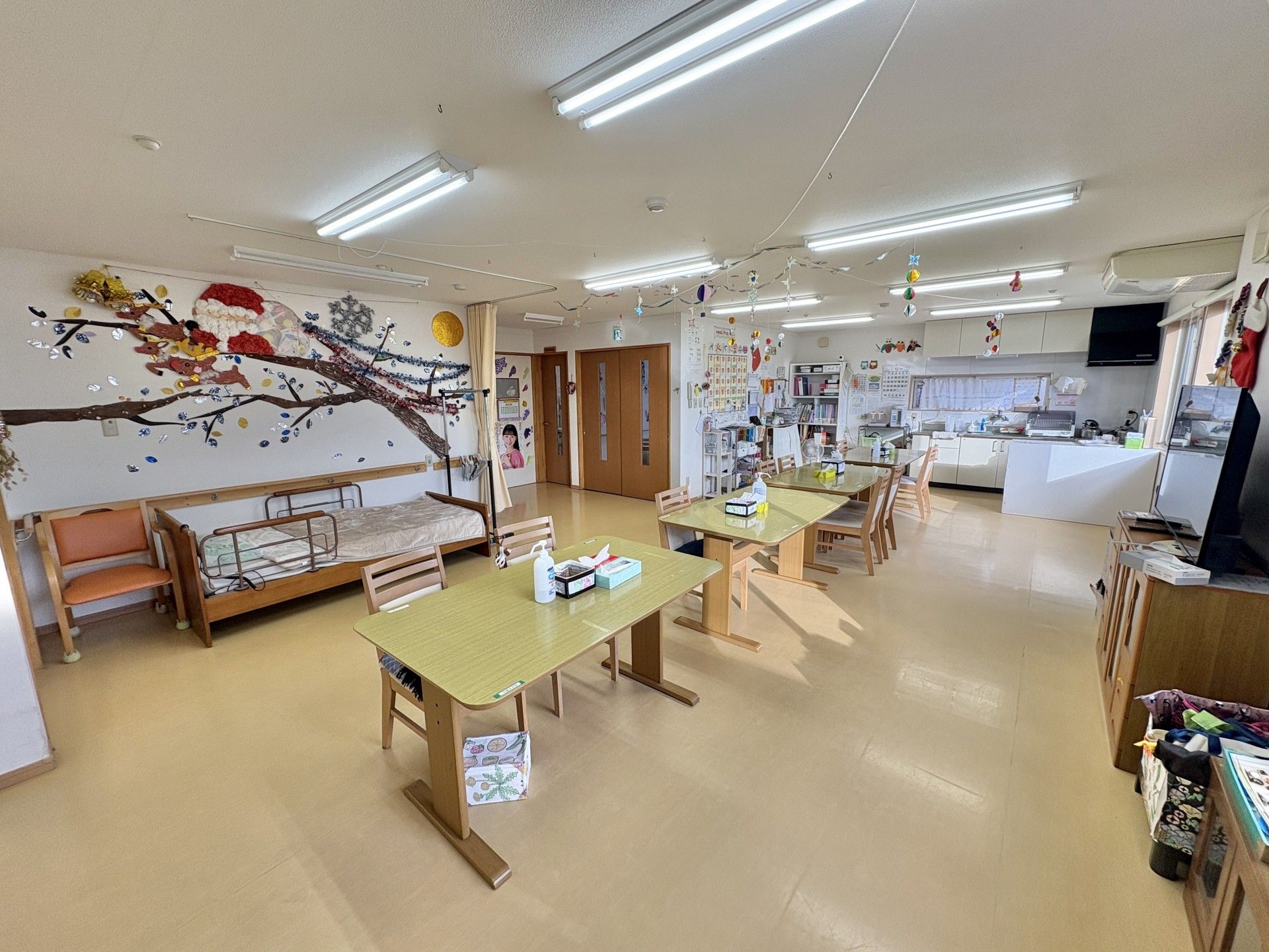 明るい共有スペース