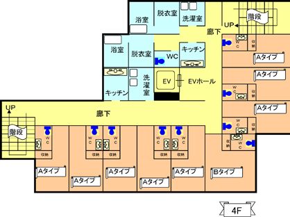 グランセーロ恵喜の4Ｆのフロアマップ