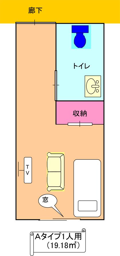 グランセーロ恵喜のAタイプの間取り図