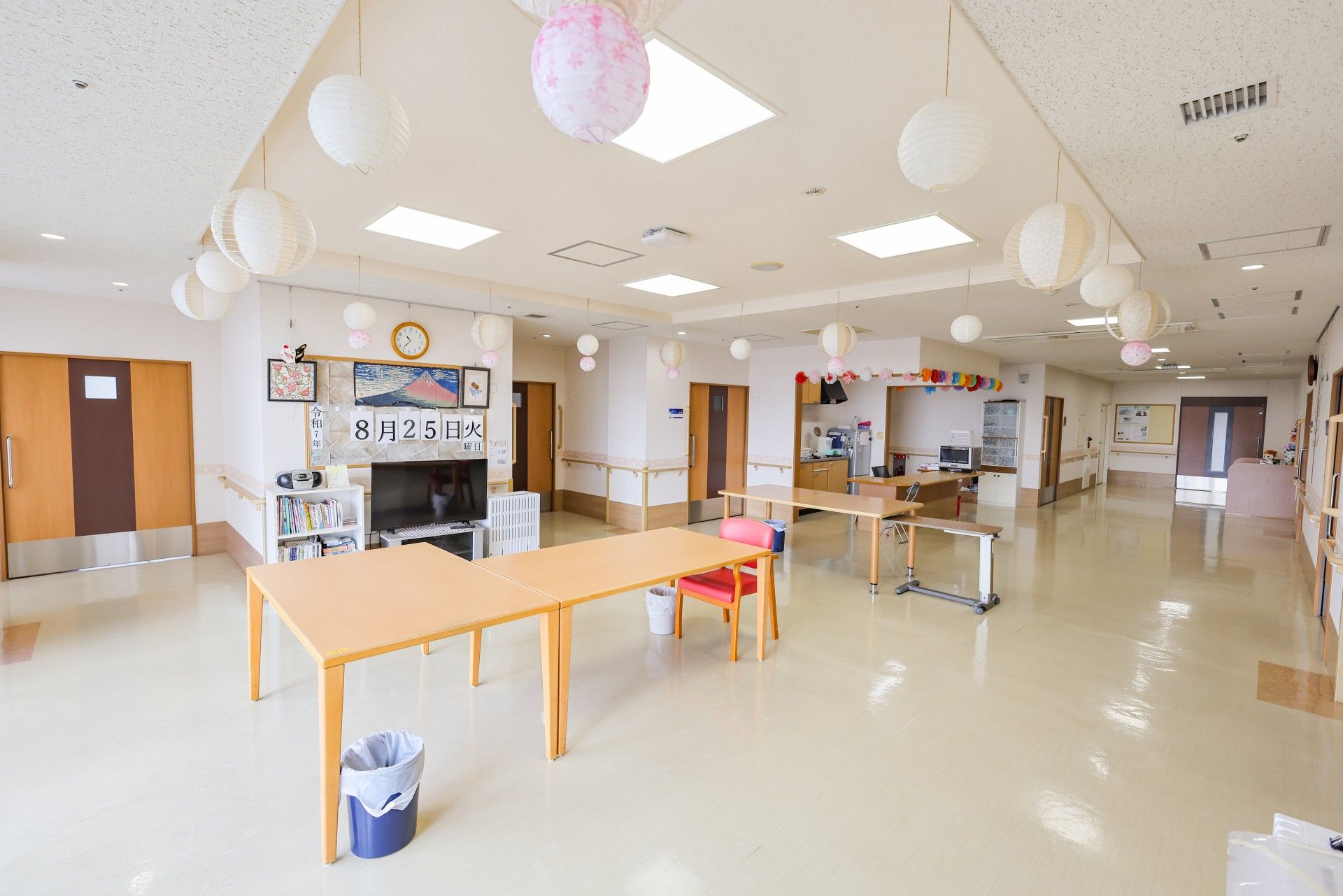 明るい共有スペース