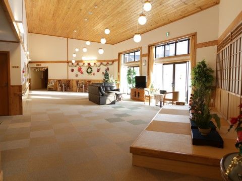 「フェリスヴィラ東茨戸」のホール。ボランティア方を招く際は、こちらのホールを使用する。