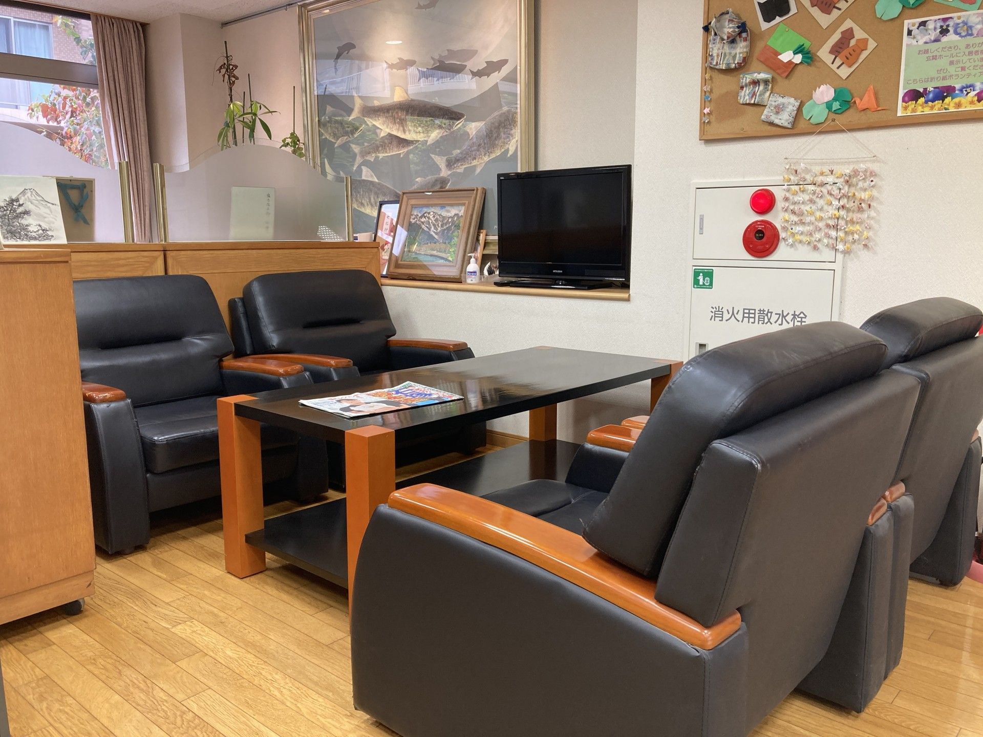 落ち着いた談話スペース