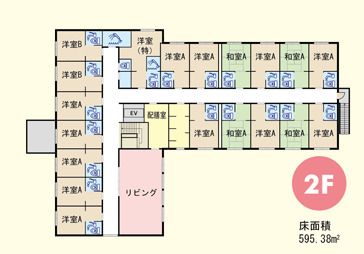 有料老人ホーム 陽だまりの2Ｆのフロアマップ