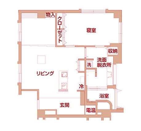 ロングライフ京都嵐山のラグジュアリーの間取り図