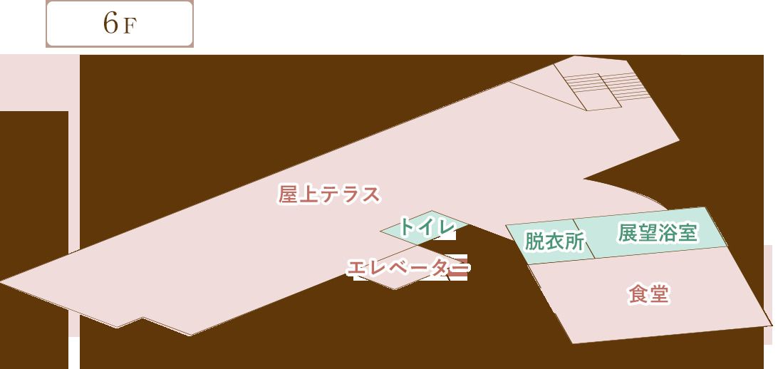 介護付有料老人ホーム トータルケアサポート花みずきの6Ｆのフロアマップ