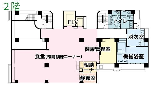 サンベスト上福岡の2階のフロアマップ