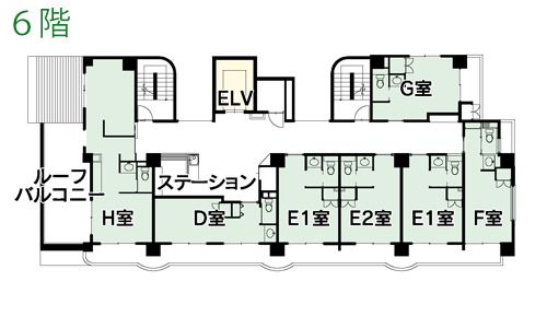 サンベスト上福岡の6階のフロアマップ
