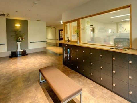 ハートライフ千代田のヘルパーステーション。緊急時に備えスタッフが24時間体制でこちらに常駐しております。