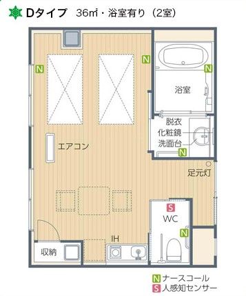 エイム新栄のＤタイプの間取り図