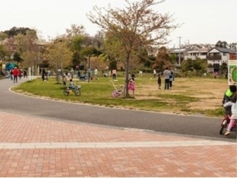 周辺の住民にとってオアシス的な存在となっている公園。歩道も移動しやすいよう整備されているので安心である。