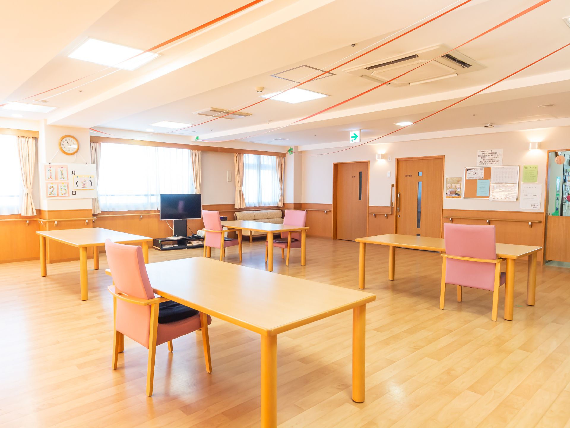 入居者同士でコミュニケーションを取ることが可能な共有スペース