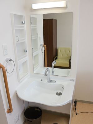 清潔感のある洗面台スペース