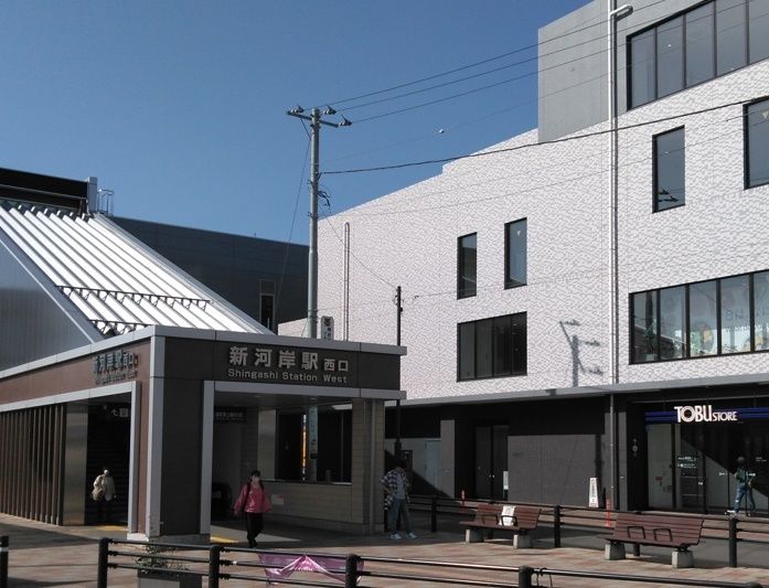 新河岸駅の入り口