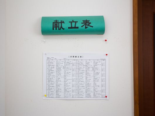 献立表