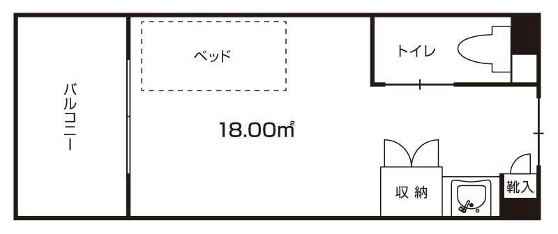 ドーミーときわ台の居室の間取り図