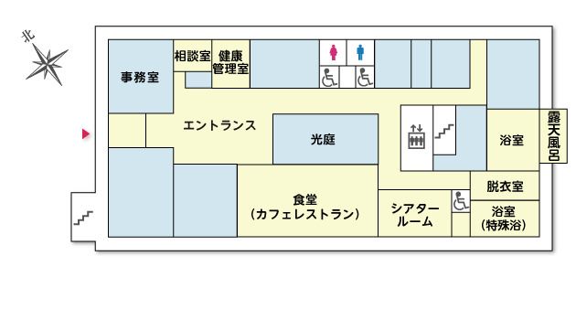 ツクイ・サンシャイン町田東館の1Ｆのフロアマップ