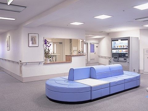 サンビレッジ国立のヘルパーステーション。毎日24時間、緊急時に備えスタッフがこちらで待機しております。お困りの際はお気軽にお申し出ください。