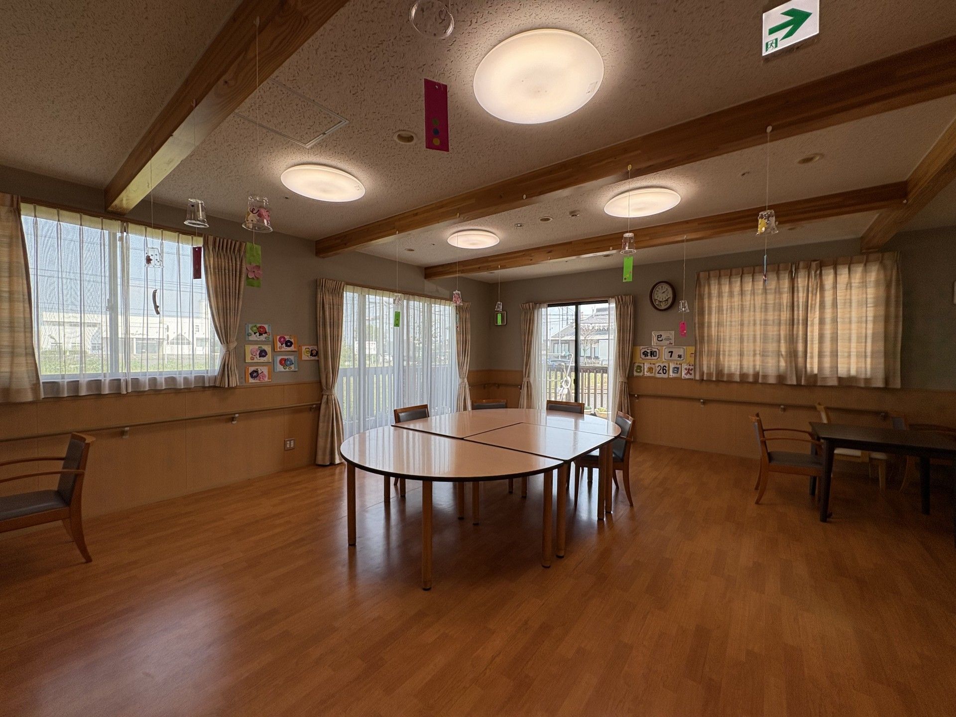 明るい共有スペース