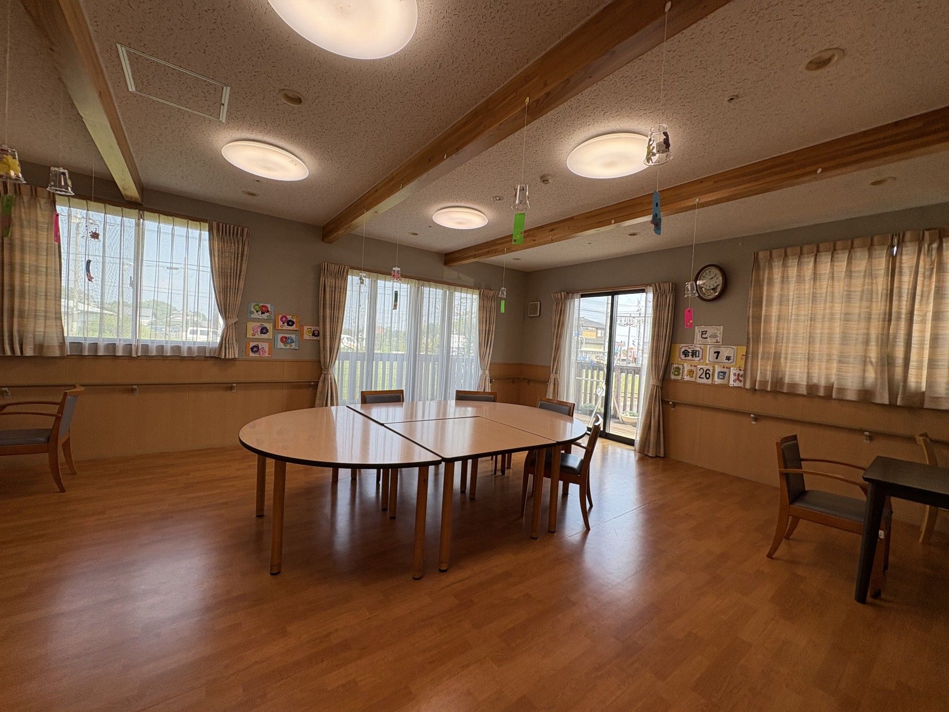 明るい共有スペース