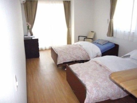 「はなことば センター南」の二人部屋。入居する方のニーズにも合わせている。