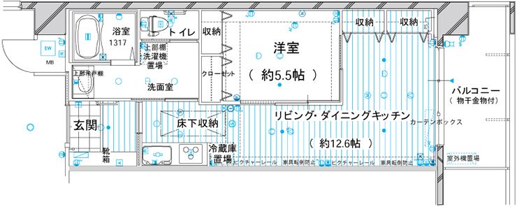 クラーチ溝の口のBタイプの間取り図