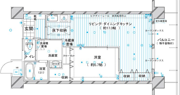 クラーチ溝の口のCタイプの間取り図