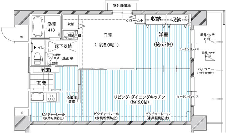 クラーチ溝の口のDタイプの間取り図