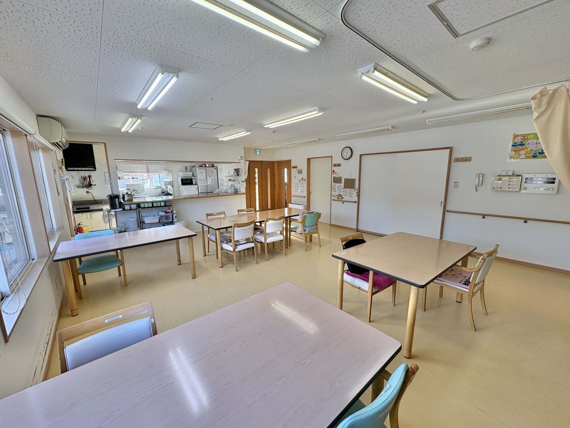 明るい共有スペース